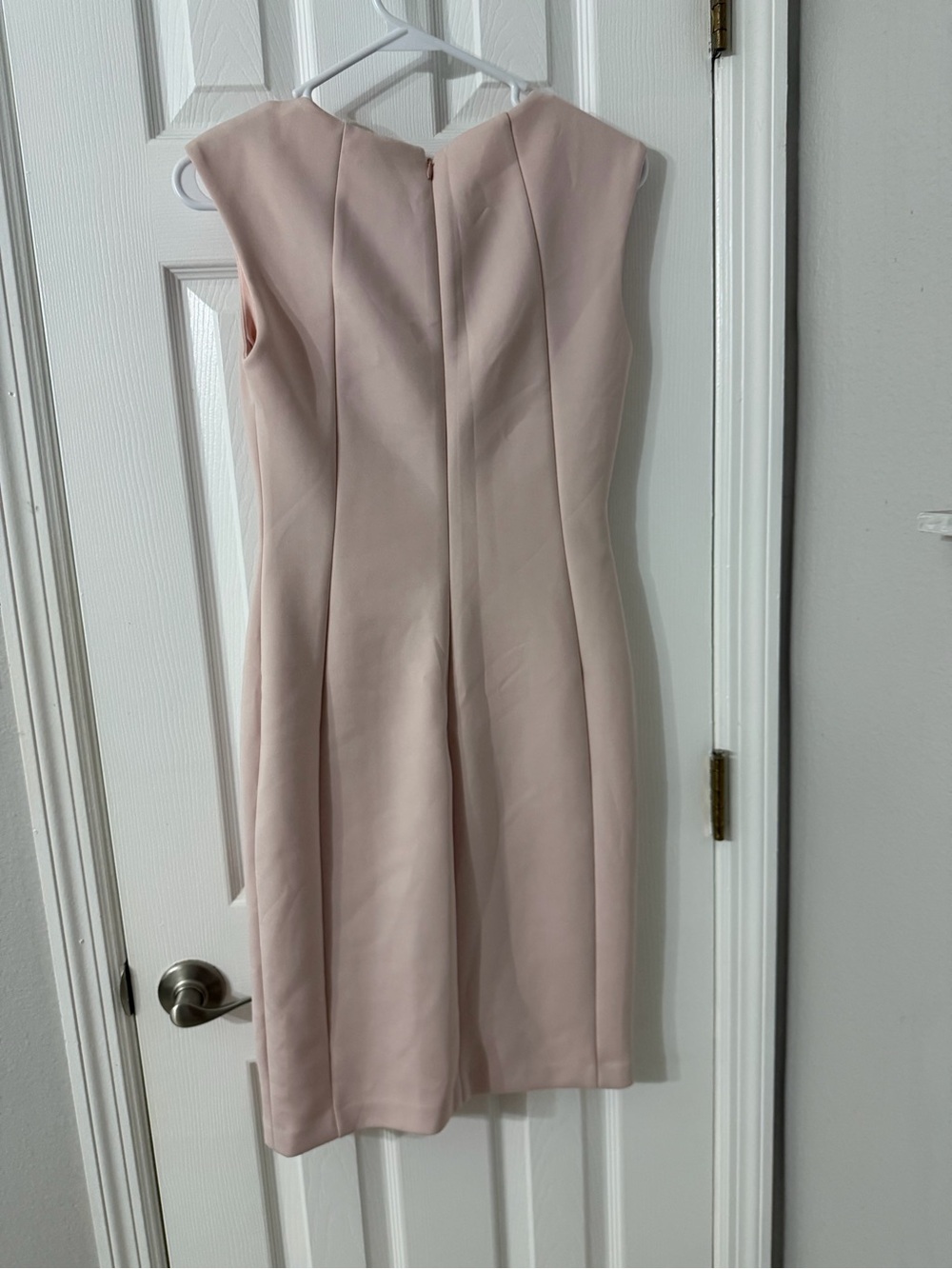 Calvin Klein Pale Pink Sheath Dress with Gold Grommets - Picture 5 of 6